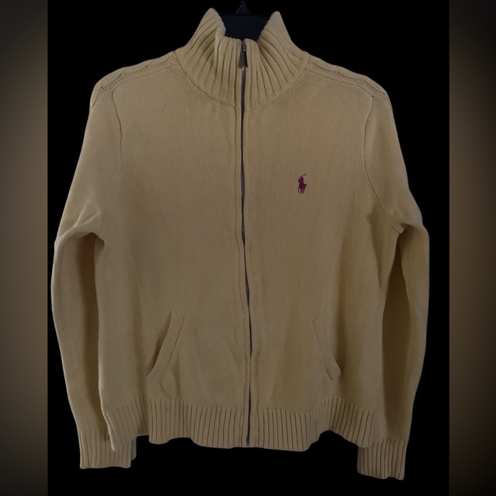 Ralph Lauren Yellow Zip-Up Sweater